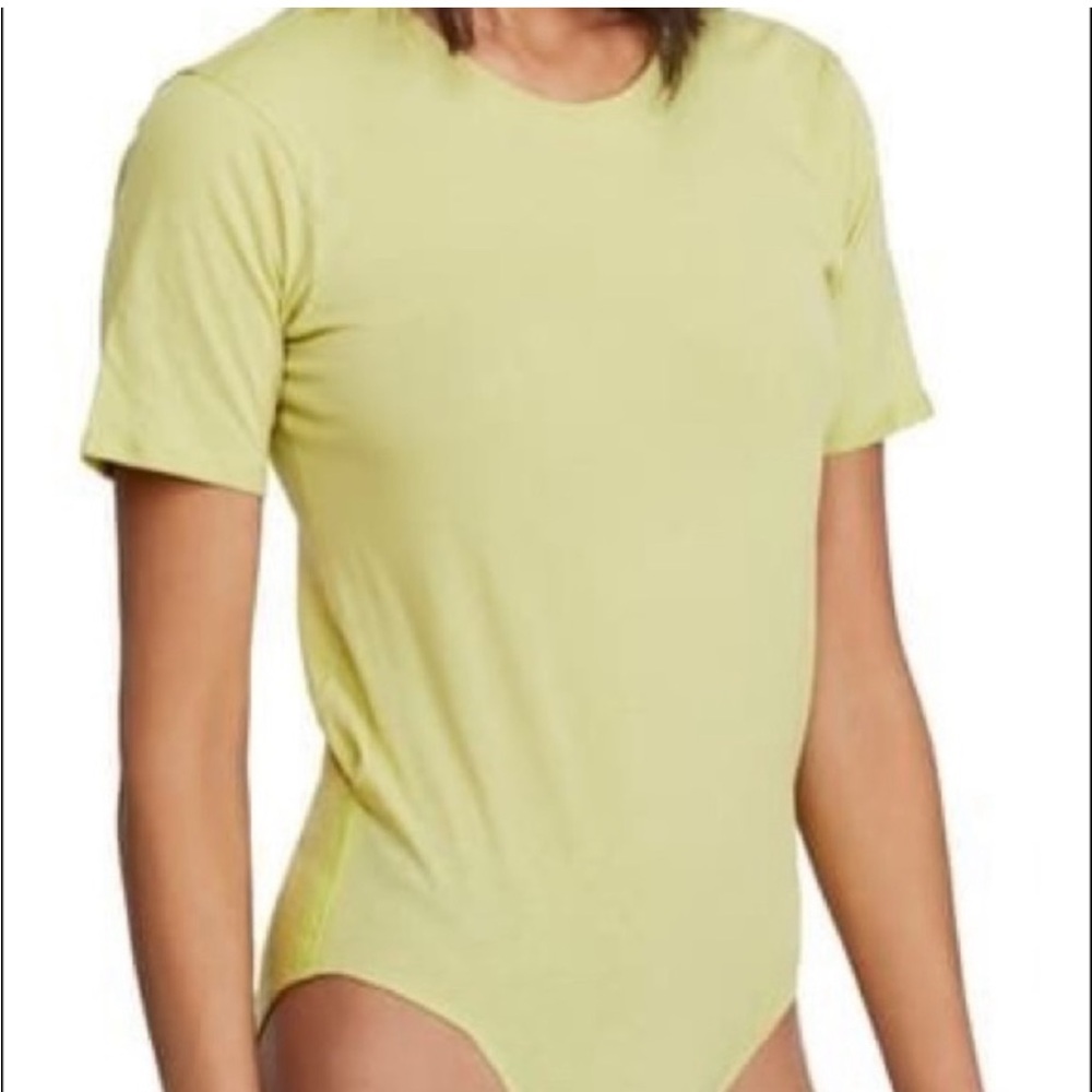 Free People Lime Body Suit Tee